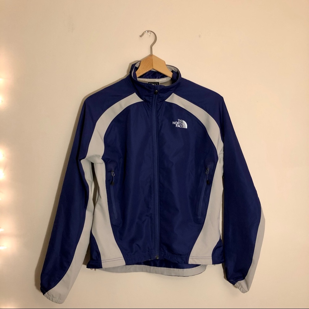 The North Face flight series purple / gray windbreaker jacket womens size Medium